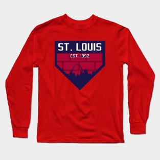 St Louis Home Plate Skyline Long Sleeve T-Shirt